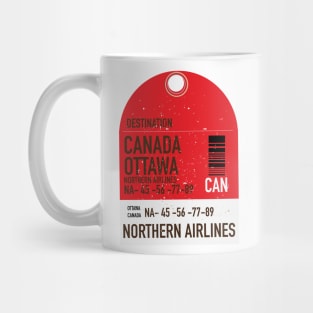 Canada Ottawa Airline ticket Mug